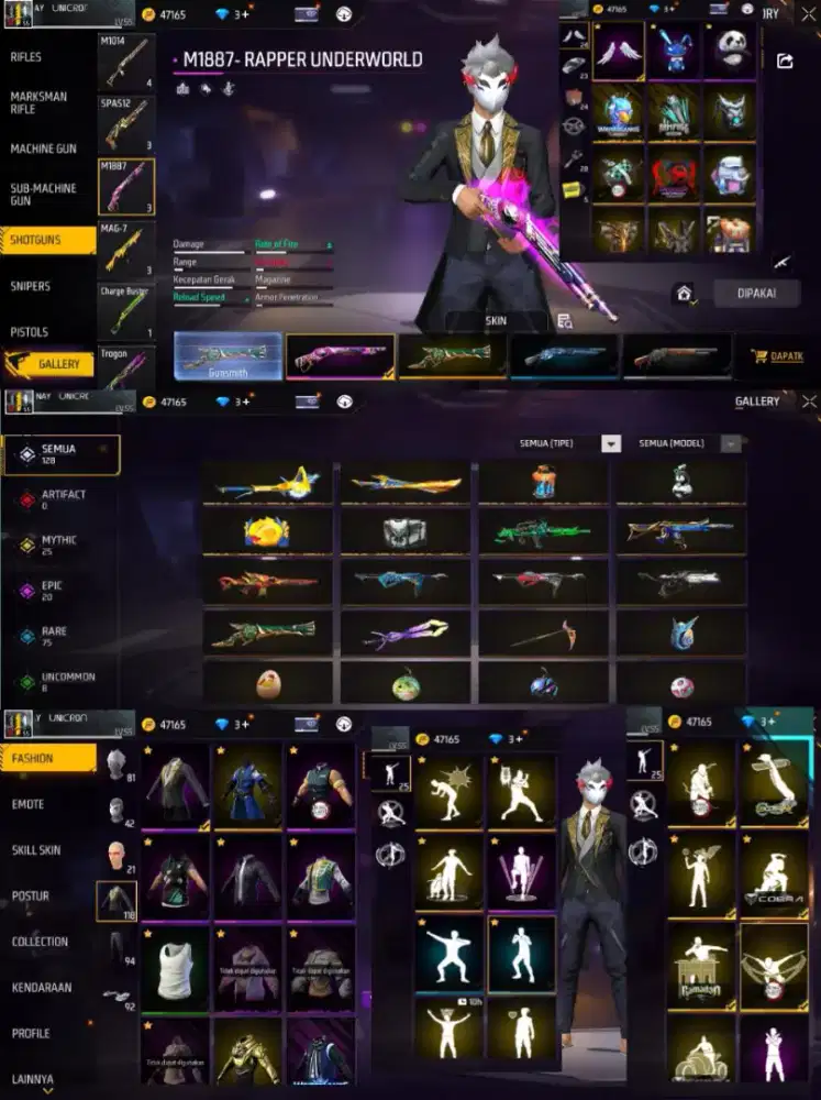 Jual akun FF murah meriah spek idaman