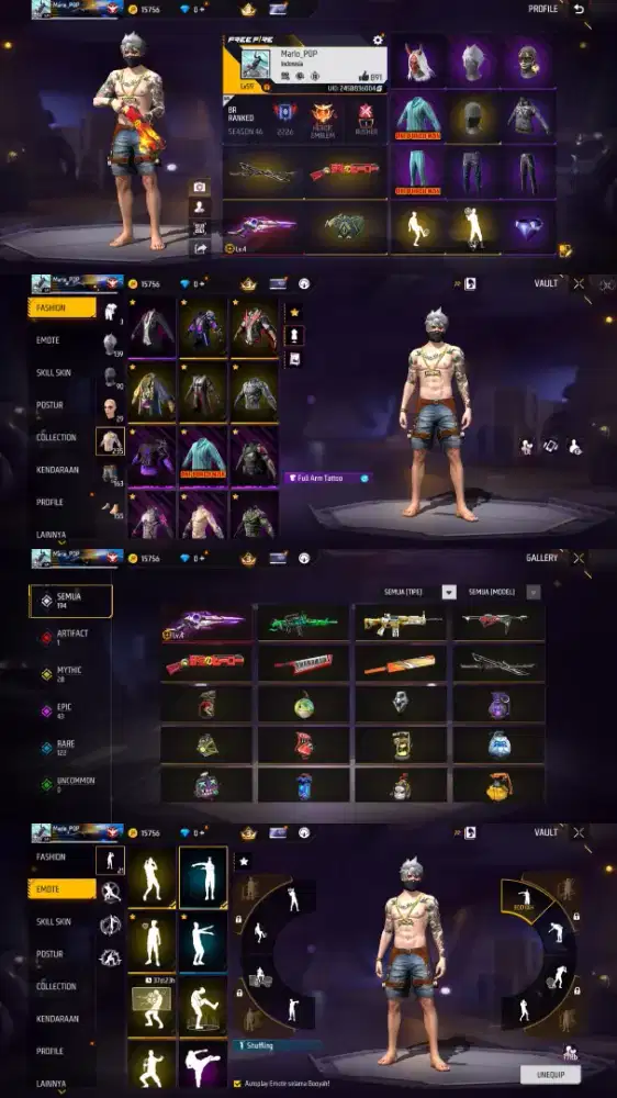 Jual akun FF murah meriah yg minat lansung inbox