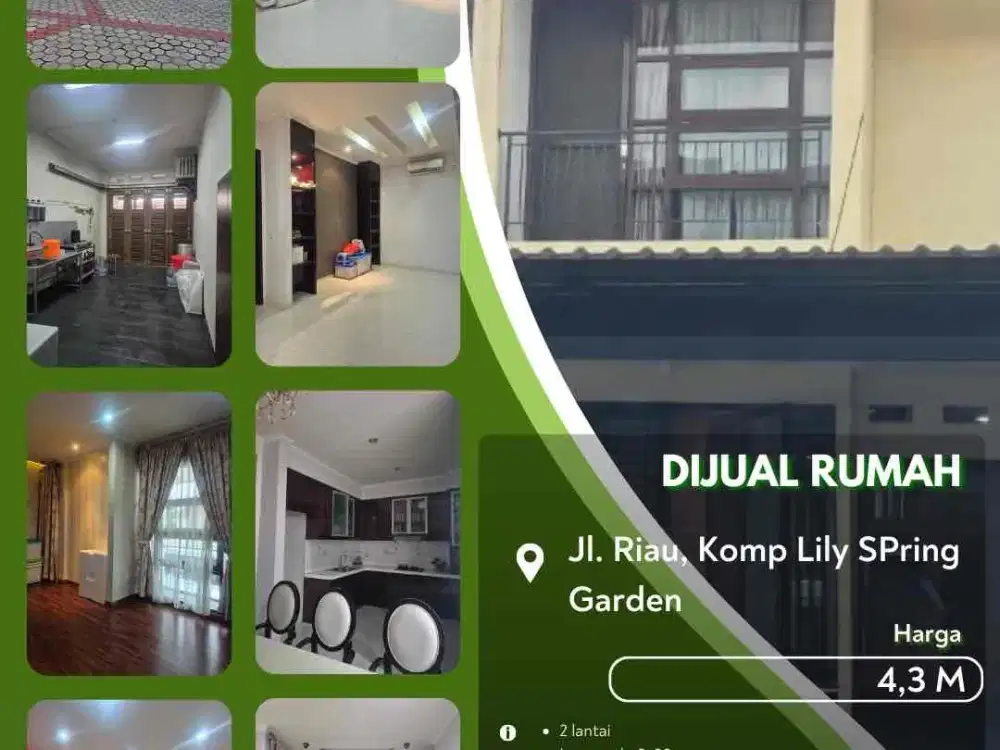 Dijual Rumah Mewah Komplek Spring Garden Pekanbaru Kota Siap Huni!