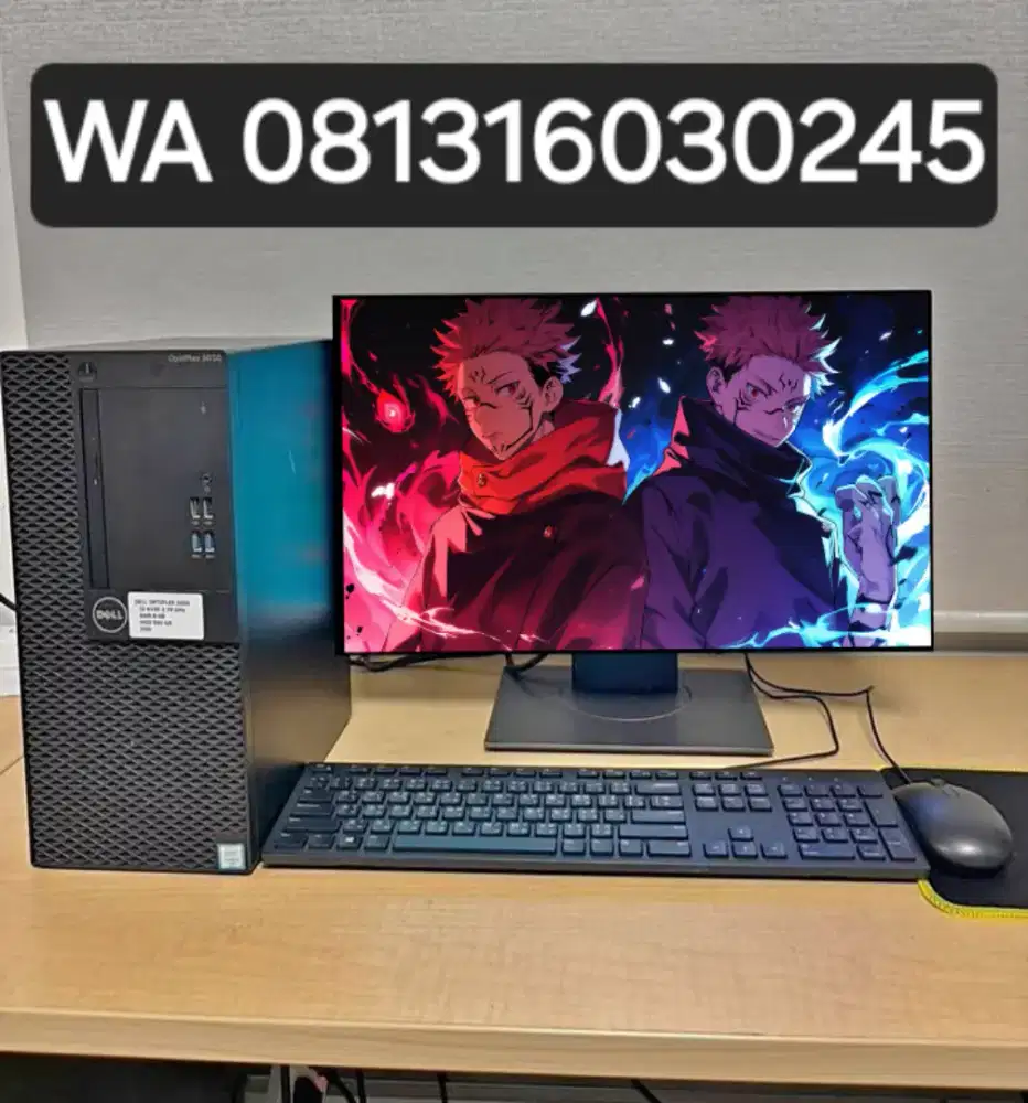 PC GAMING FULSET + LCD + RAM 8 GB + VGA 1 GB + HD 500 GB + GAMES APP