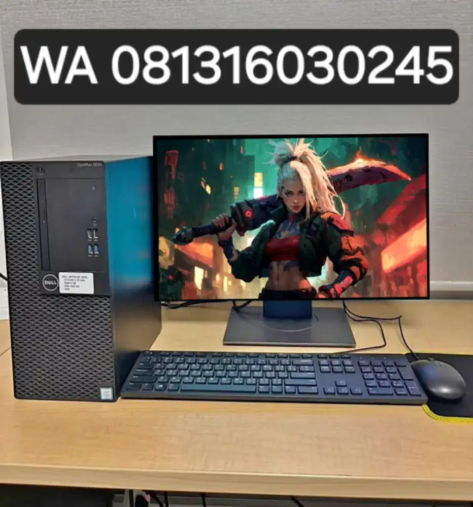 PC GAMING FULSET + LCD + RAM 8 GB + VGA 1 GB + HD 500 GB + GAMES APP