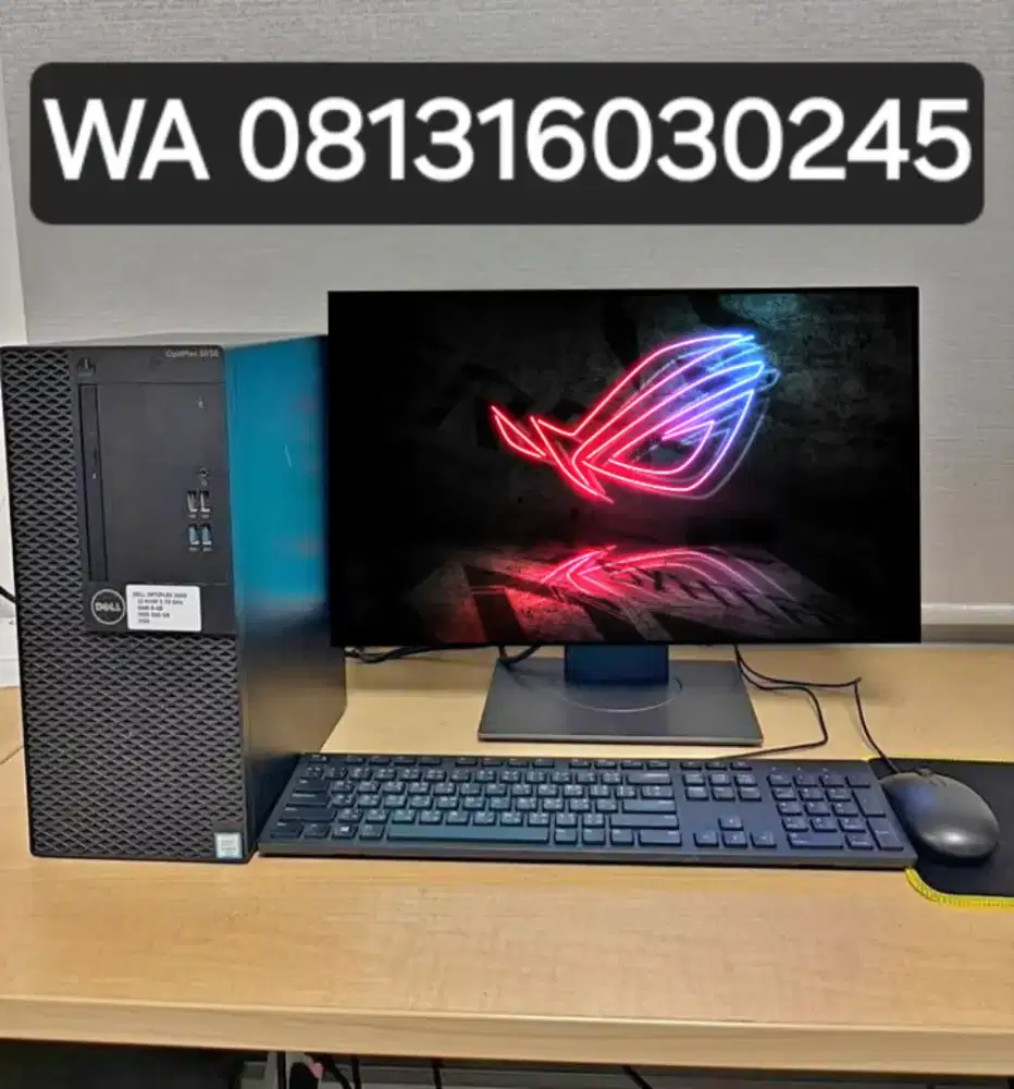 PC GAMING FULSET + LCD + RAM 8 GB + VGA 1 GB + HD 500 GB + GAMES APP