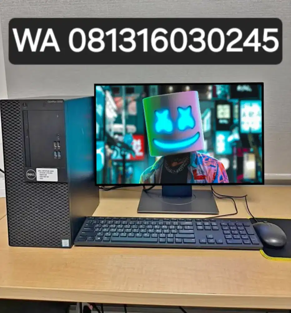 PC GAMING FULSET + LCD + RAM 8 GB + VGA 1 GB + HD 500 GB + GAMES APP