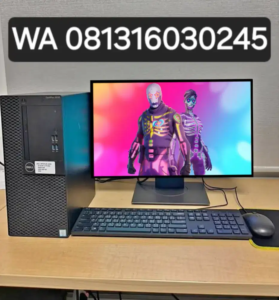 PC GAMING FULSET + LCD + RAM 8 GB + VGA 1 GB + HD 500 GB + GAMES APP