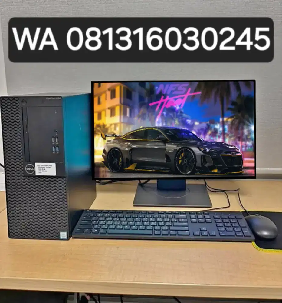 PC GAMING FULSET + LCD + RAM 8 GB + VGA 1 GB + HD 500 GB + GAMES APP