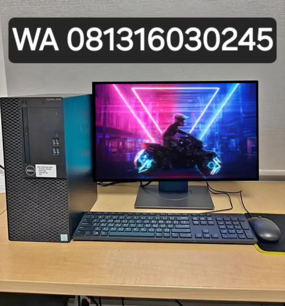 PC GAMING FULSET + LCD + RAM 8 GB + VGA 1 GB + HD 500 GB + GAMES APP