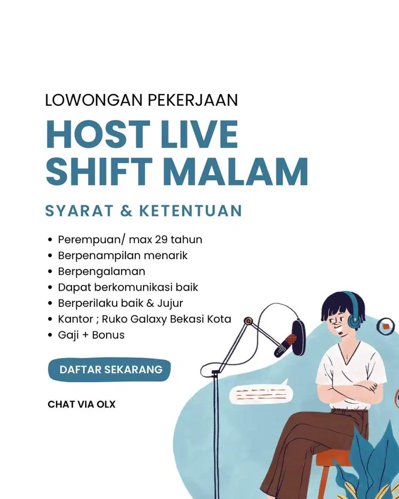 LOWONGAN HOST LIVE
