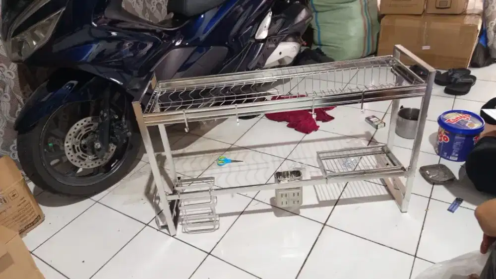 Rak piring  stenlis (baru)