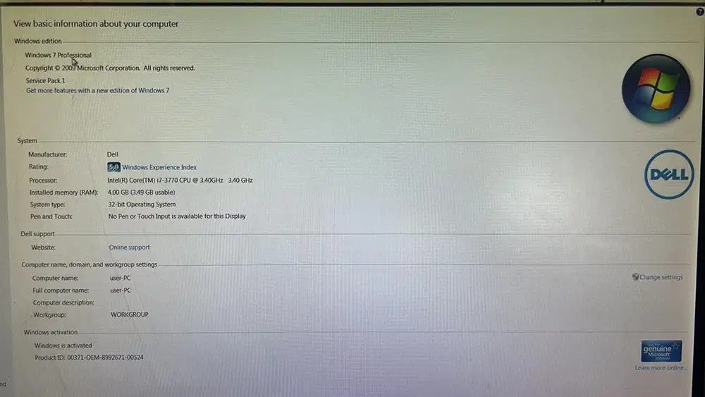 PC Dell Optiplex 7010