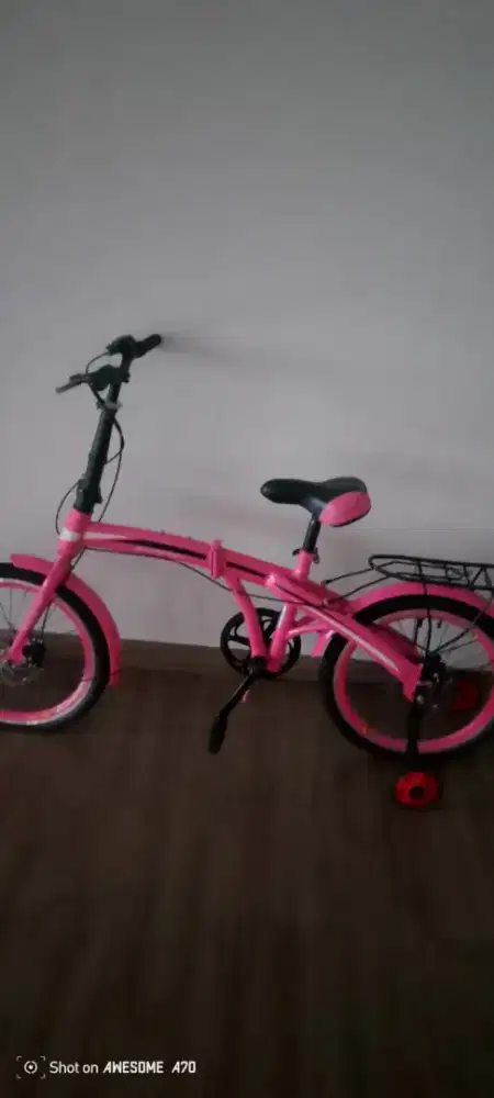 Sepeda Lipat Evergreen ukuran 20 inci dengan 7 percepatan (7 speed). 