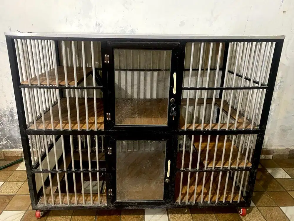 KANDANG KUCING 2 TINGKAT DENGAN KUNCI