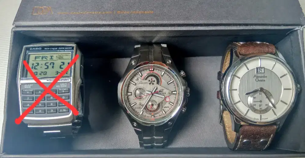 Jam Tangan casio dan alexandre chritie
