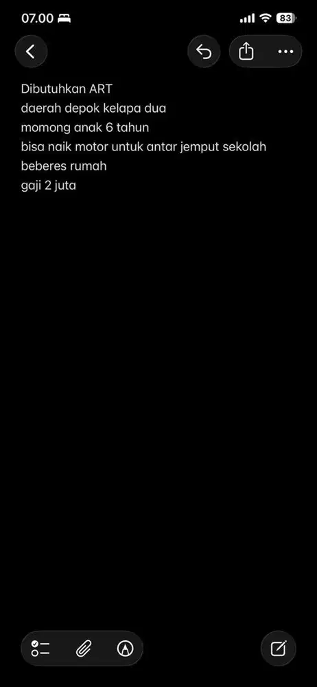 dibutuhkan art daerah kelapa dua