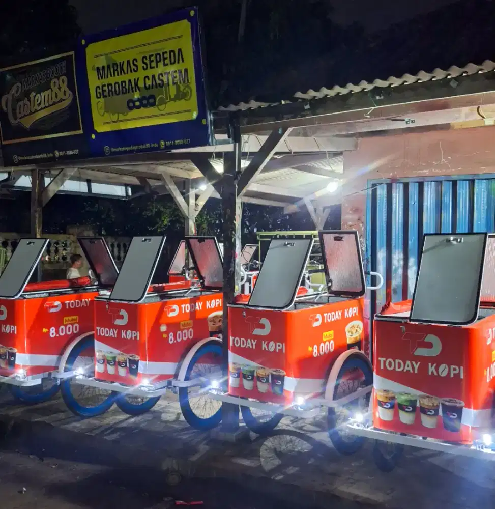 SEPEDA LISTRIK GEROBAK/SEPEDA GEROBAK KOPI/SEPEDA LISTRIK GEROBAK KOPI