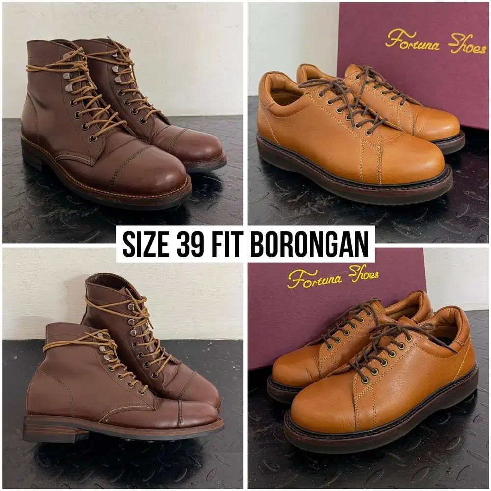 Fit Size 39 BORONGAN | SANTALUM & FORTUNA Shoes Sepatu Boots Pria