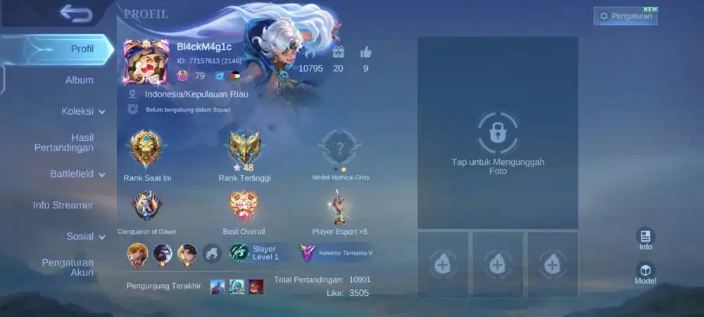 Jual Akun Mobile Lagend