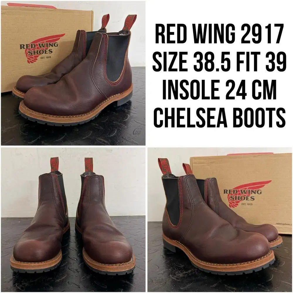 NET Size 38.5 - RED WING Like New | 2917 CHELSEA RANCHER Boots Pria