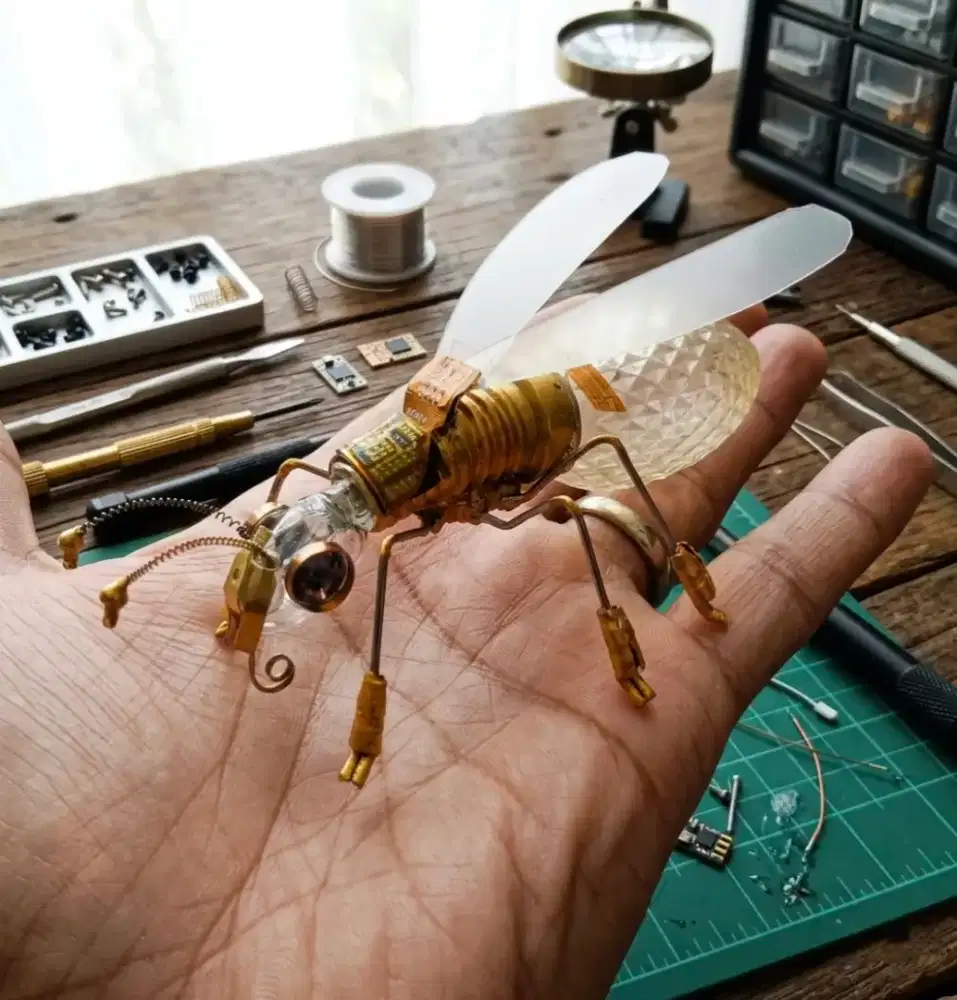Steam punk kerajinan robot insect lebah vintage retro antik lawas