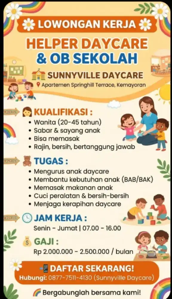 Helper Daycare & OB Sekolah