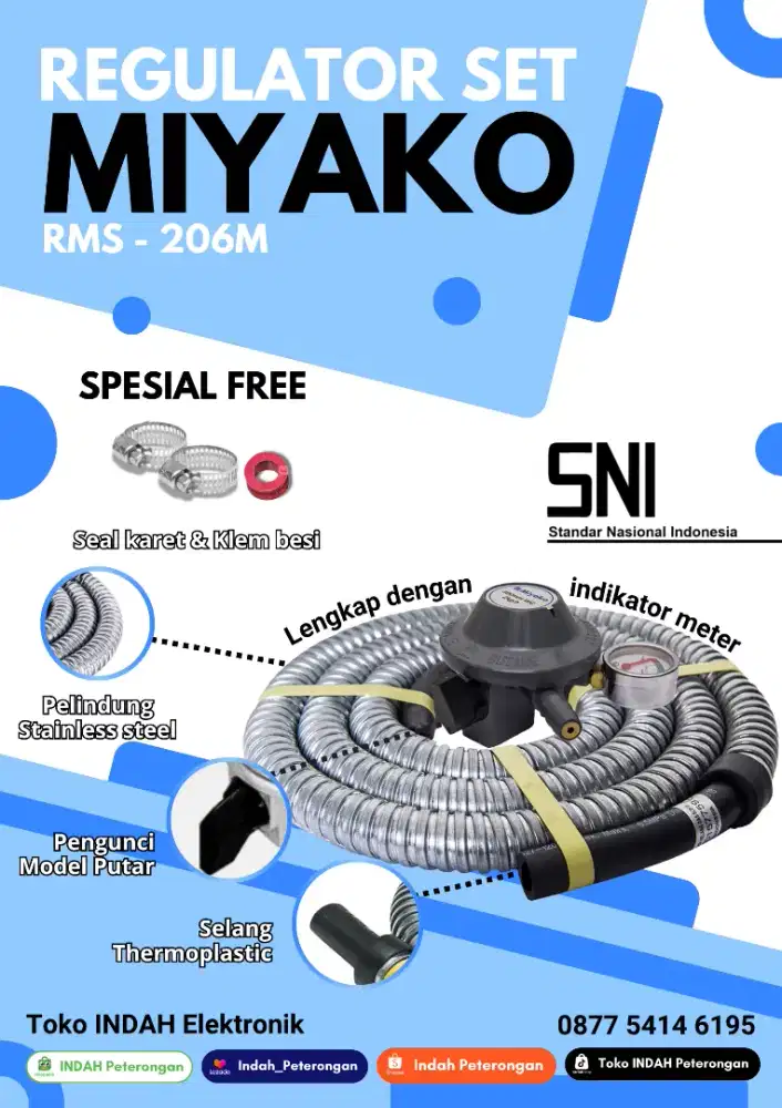 REGULATOR DAN SELANG MIYAKO RMS-206M