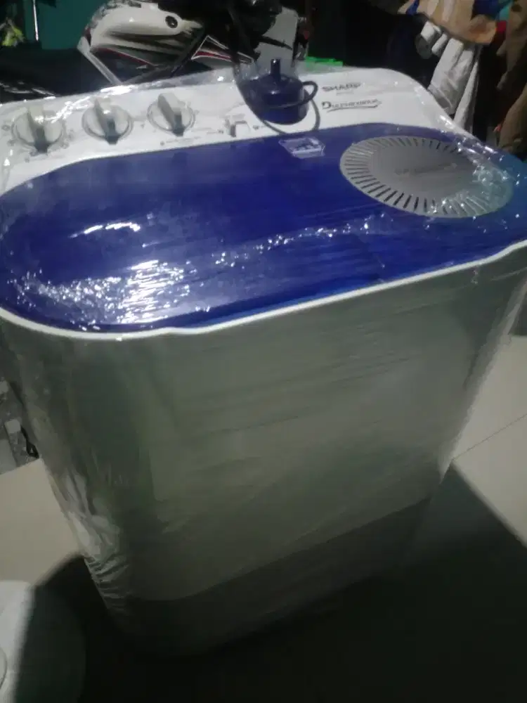 Mesin cuci Sharp 2 tabung jumbo mulusss