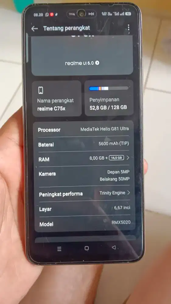 REALME C75X RAM 8 NFC