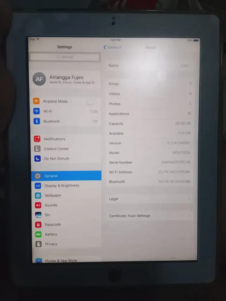 IPAD GEN 2 EX IBOX NORMAL SIAP PAKAI