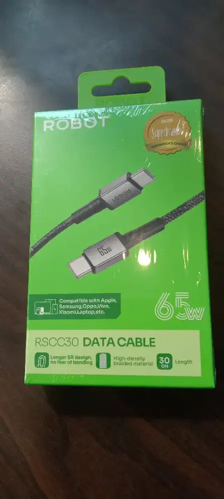 Robot RSCC30 USB-C to USB-C 30cm Kabel Data Cable Pendek