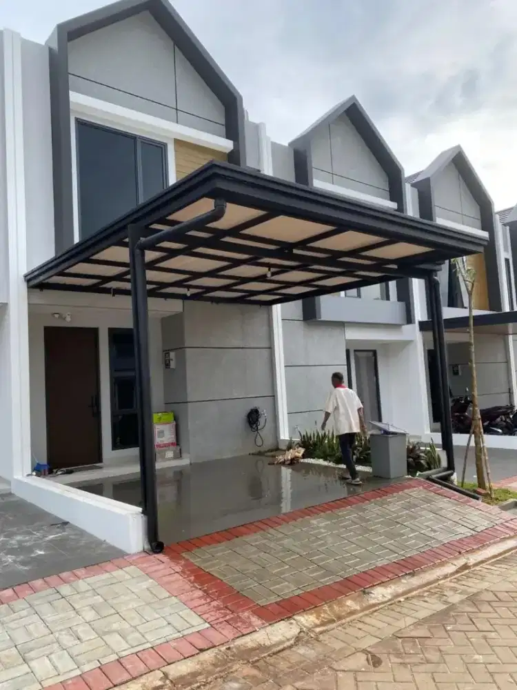 Kanopi atap alderon dobel layer