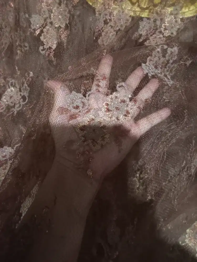 Renda Semi France Motif Bunga..HARGA LAST STOCK