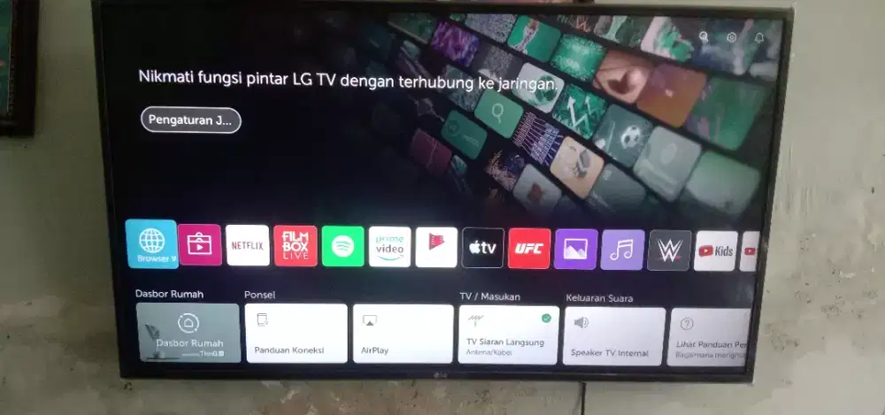 Jual tv lg 43 in udh smart kondisi normal