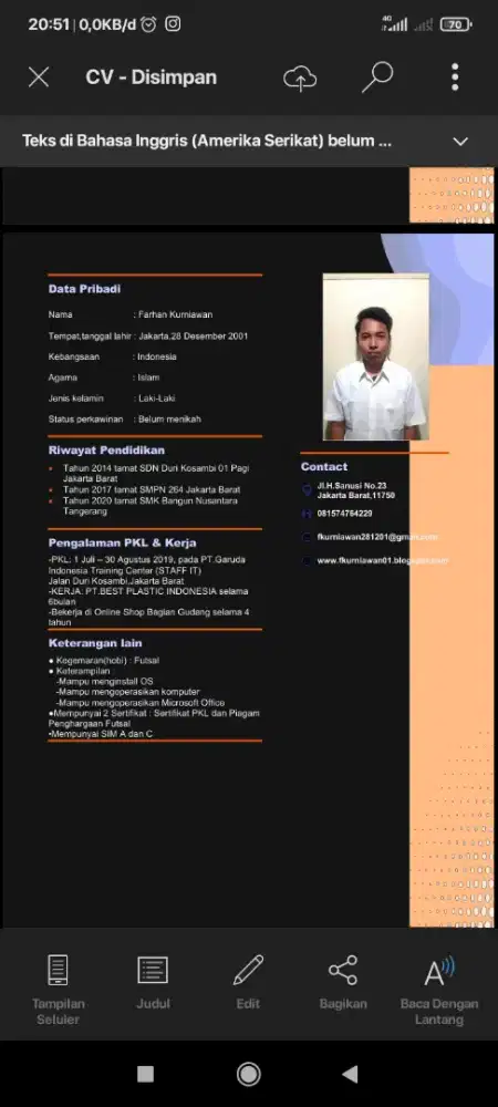 Mencari Lowongan Kerja