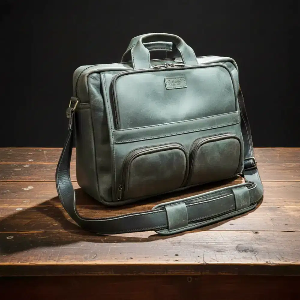 Tas selempang laptop kulit sapi asli crazy horse TSB24