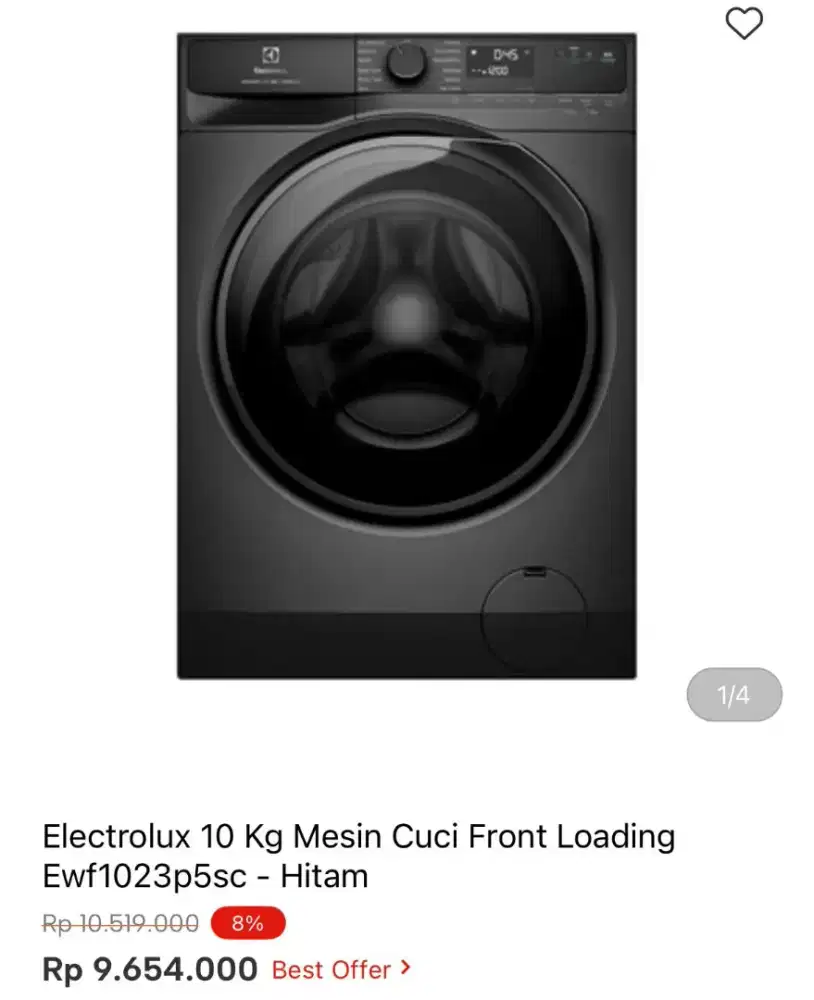 MESIN CUCI ELECTROLUX FRONT LOADING 10KG