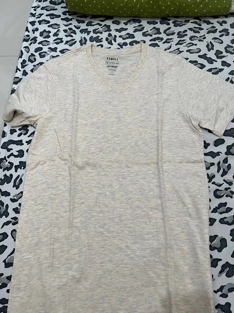 Cotton on t-shirt beige/light cream, size XS, regular fit, ori