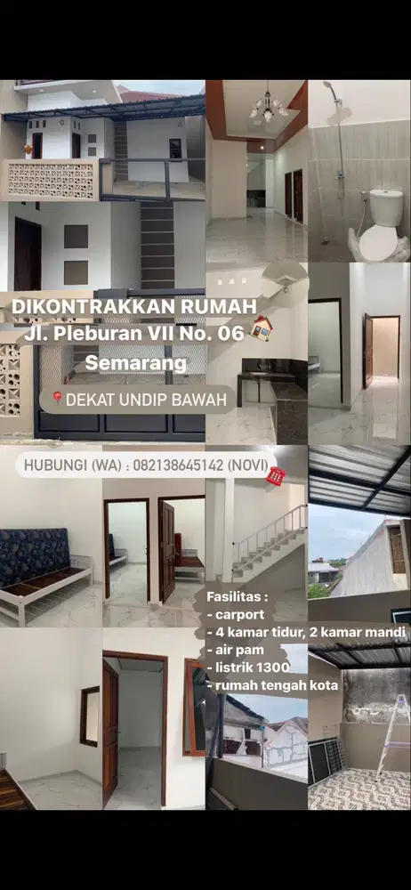 Kontrak rumah dkt undip bawah
