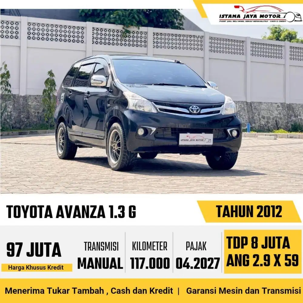 TOYOTA AVANZA G 1.3 MT 2012