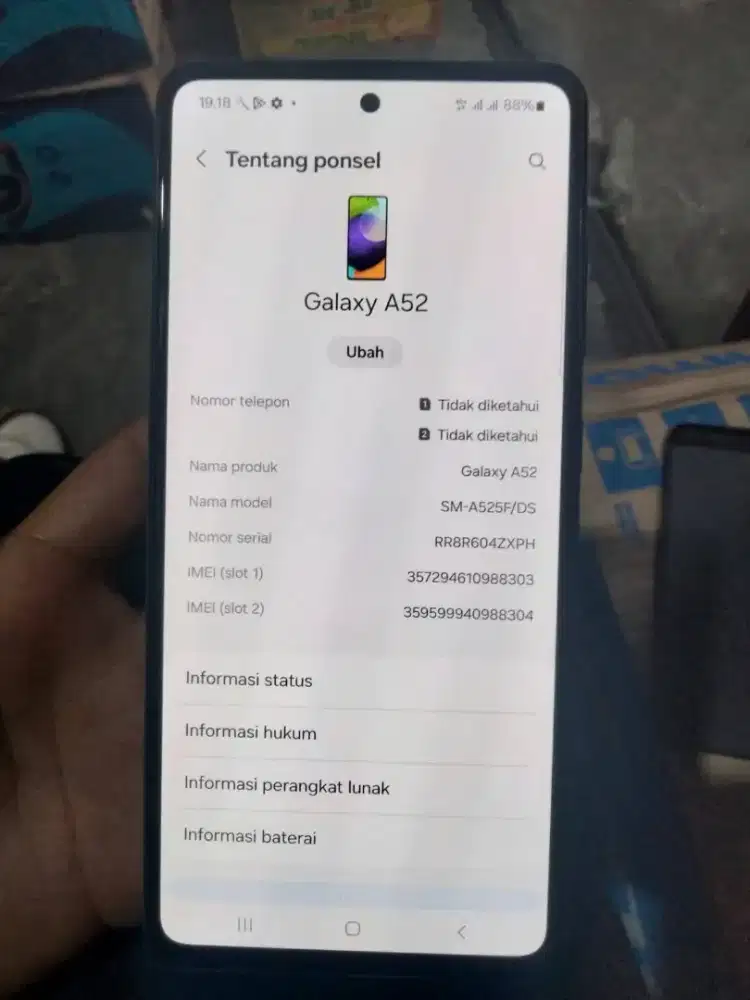 Samaung A52 Ram 8/256 Resemi sein