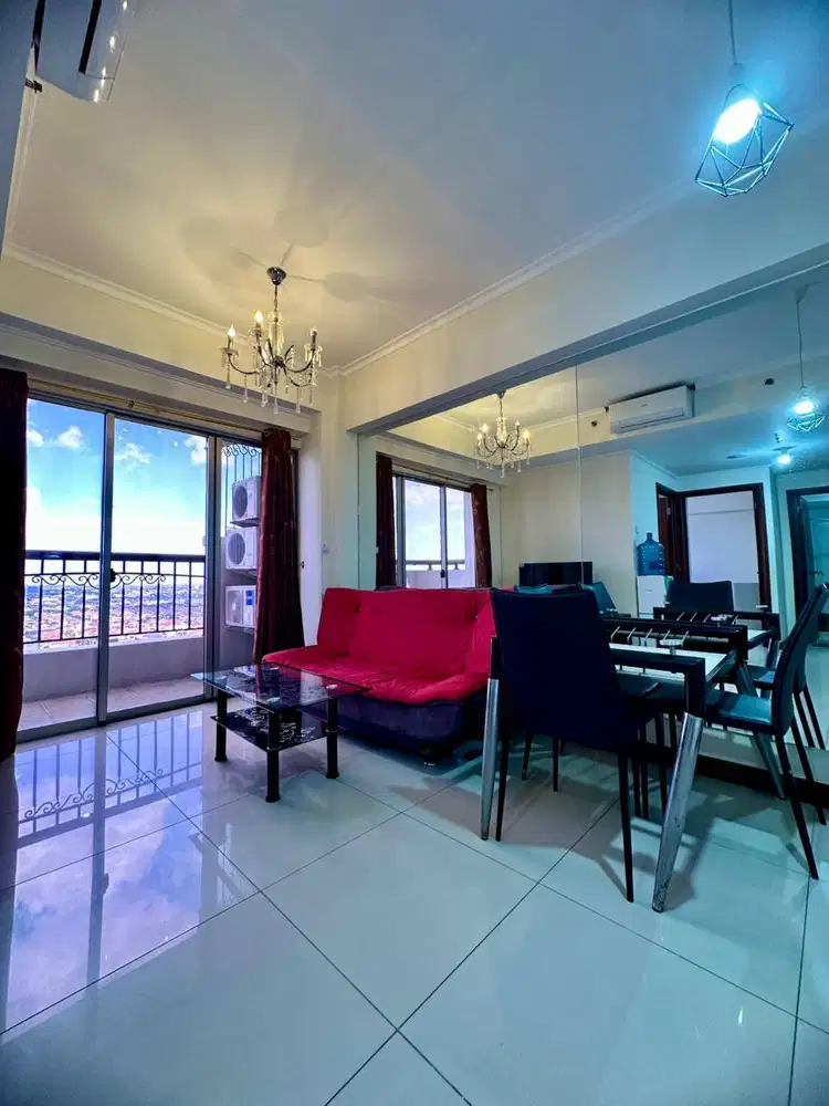 DISEWAKAN APARTEMEN WATERPLACE RESIDENCE 2BR 56m2 MINIMALIS SIAP HUNI