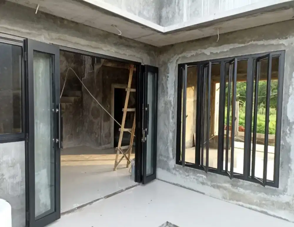 Kusen aluminium pintu jendela kaca