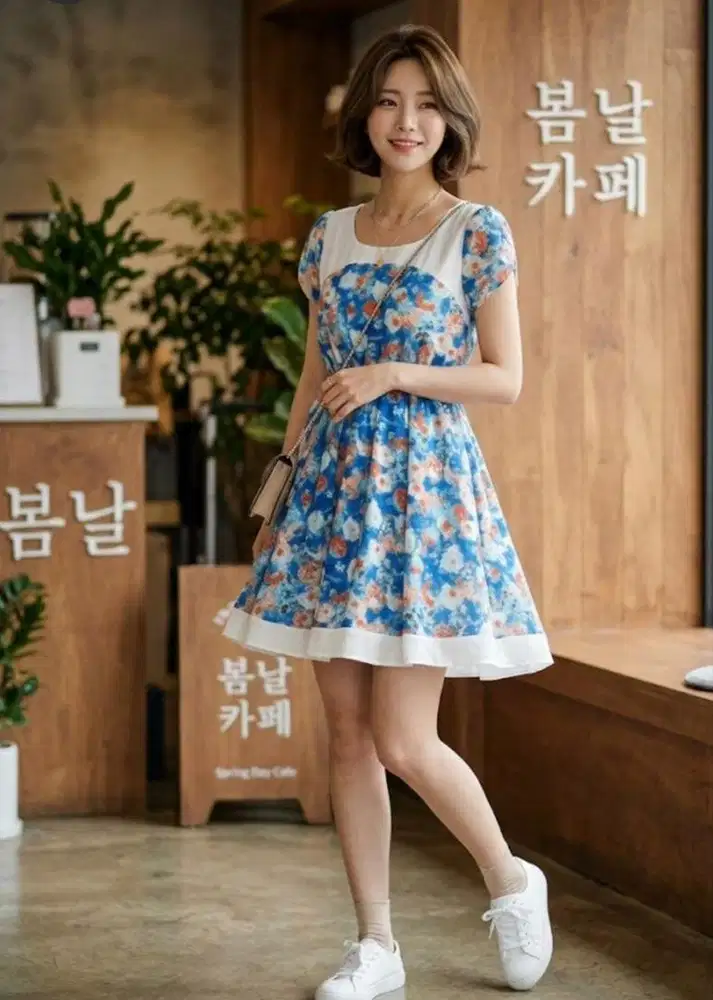 Preloved dress bunga