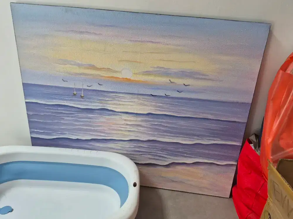 lukisan pantai bagus