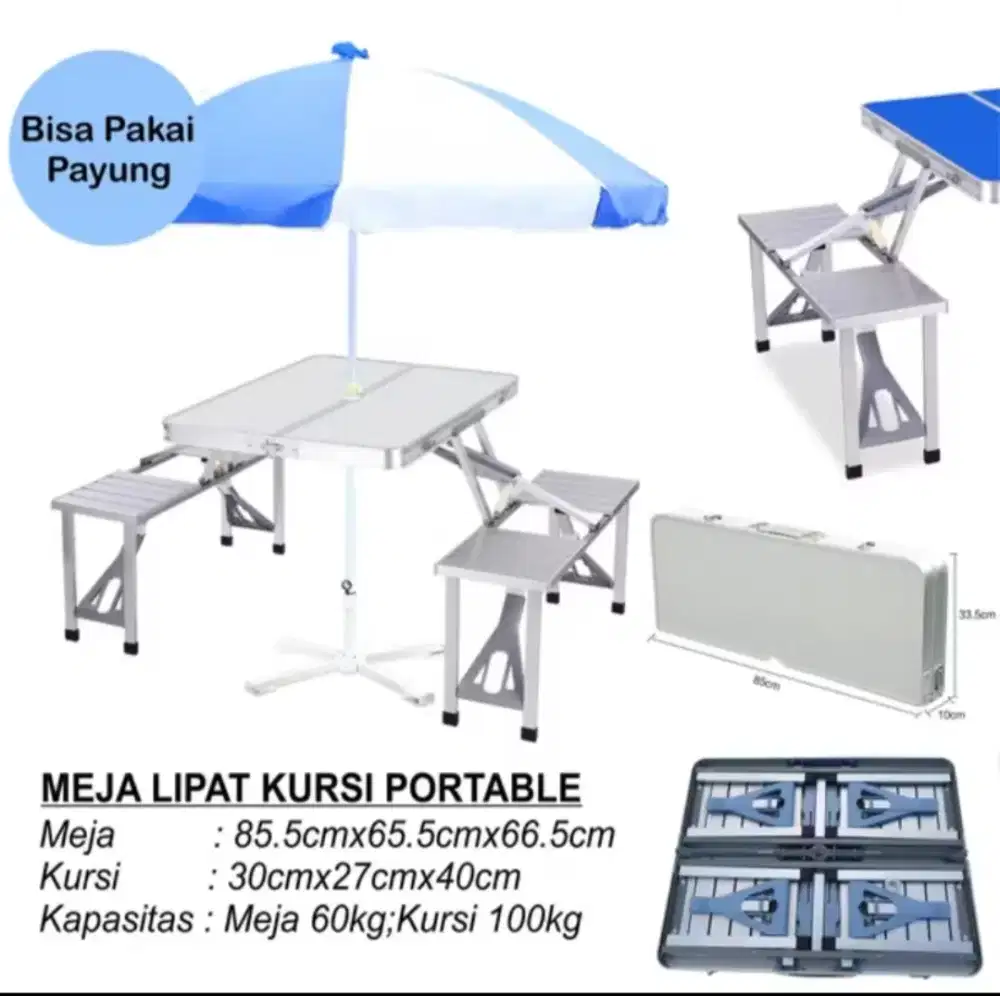 Meja portable + bangku