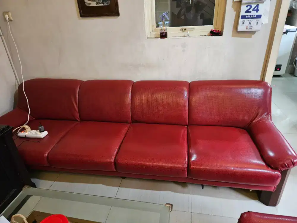 Sofa set 7 seater + meja