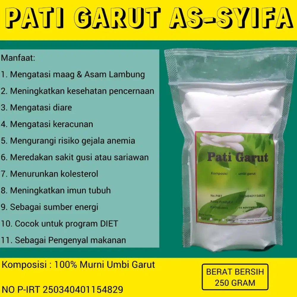 Tepung Pati Garut 100% Asli