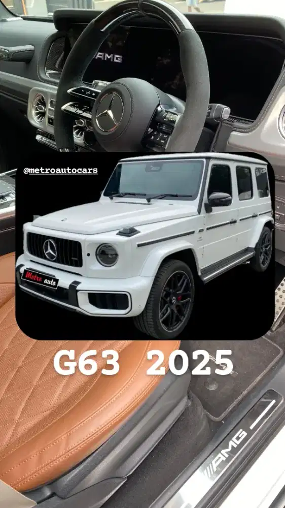 G63 2025 facelift MercedesBenz G63 AMG white magno