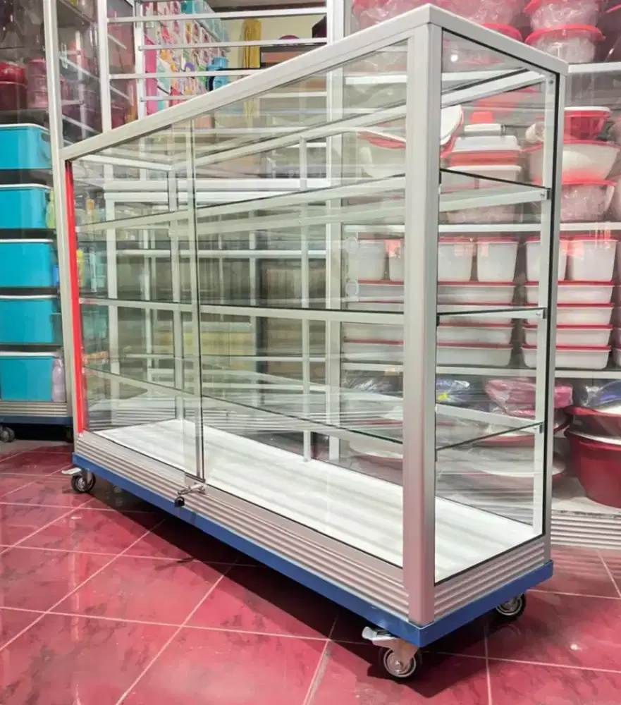 Etalase RODA BESAR & SIKU BESI Panjang 1,5M || Buat toko