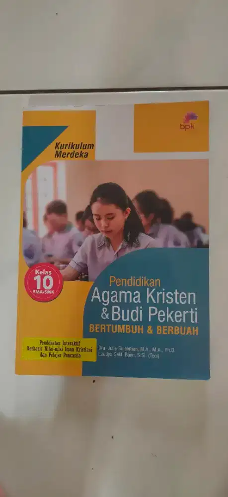 Buku Agama Kristen Kelas 10 SMA  BPK Gunung Mulia