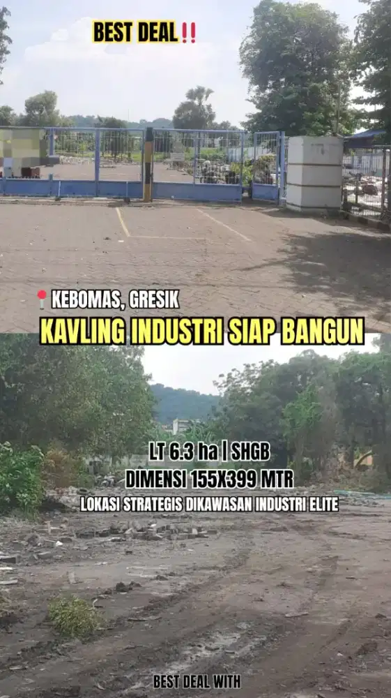 Dijual Tanah Kompleks Industri Kebomas - Gresik
