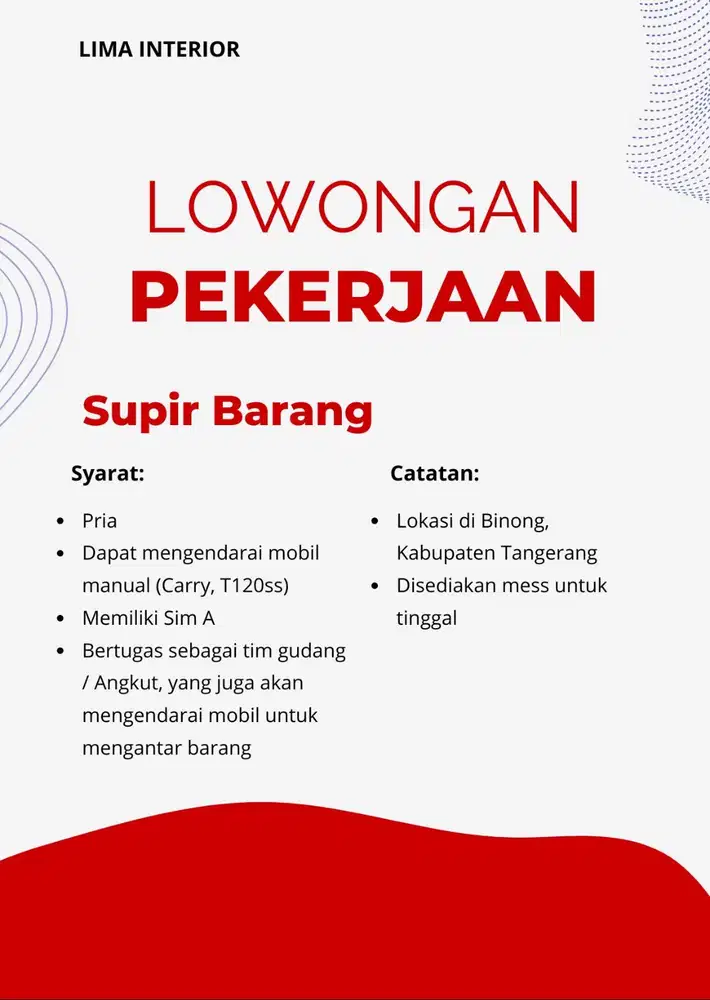 SUPIR BARANG - Toko Interior